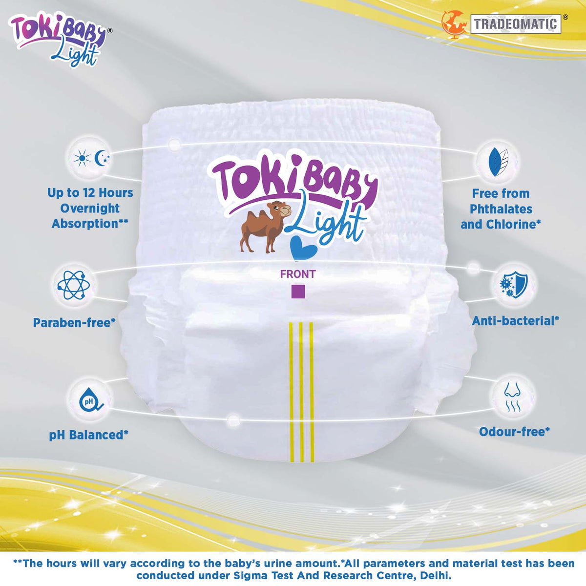 TokiBaby Light Semi-Premium Ultra-Thin Baby Pull up Diaper Pants (Copy)