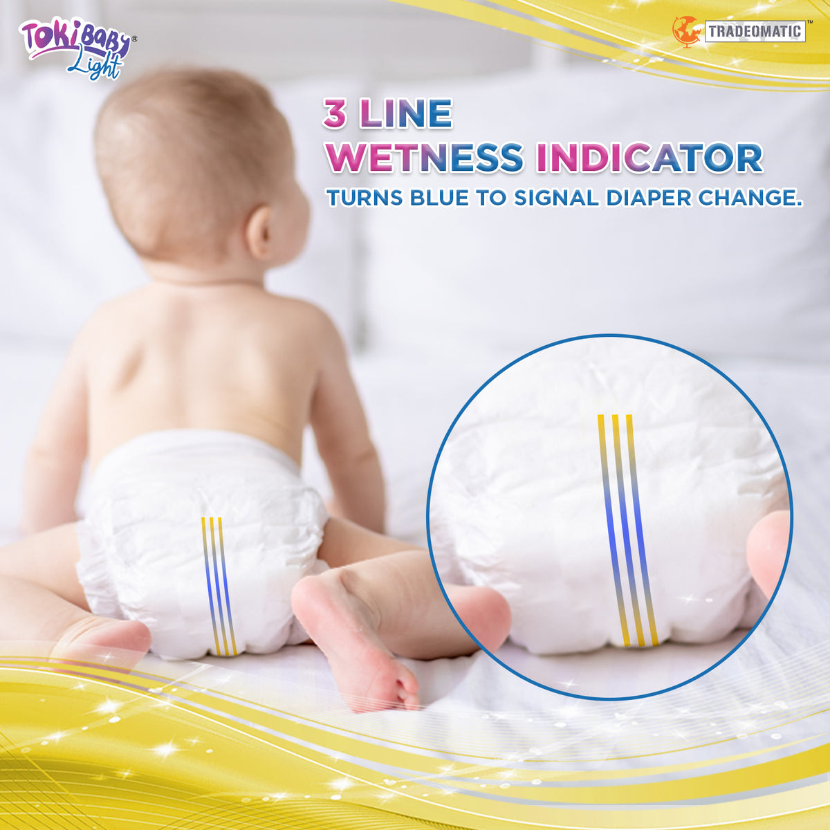 TokiBaby Light Semi-Premium Ultra-Thin Baby Pull up Diaper Pants