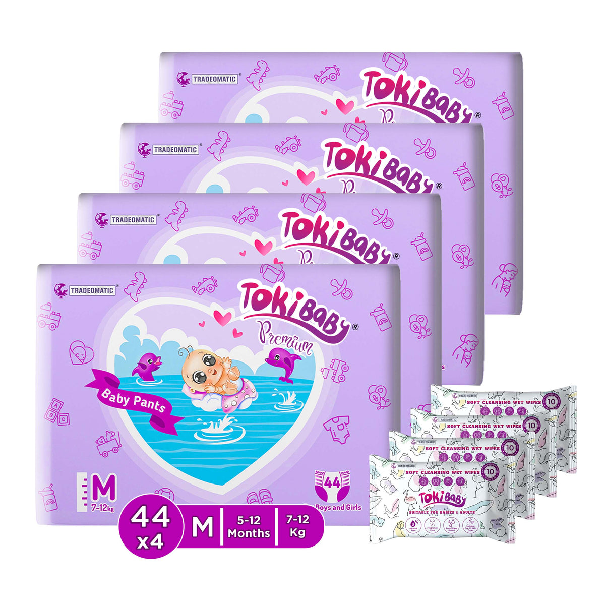 TokiBaby Premium Diaper Pants Pull Up Style Diapers