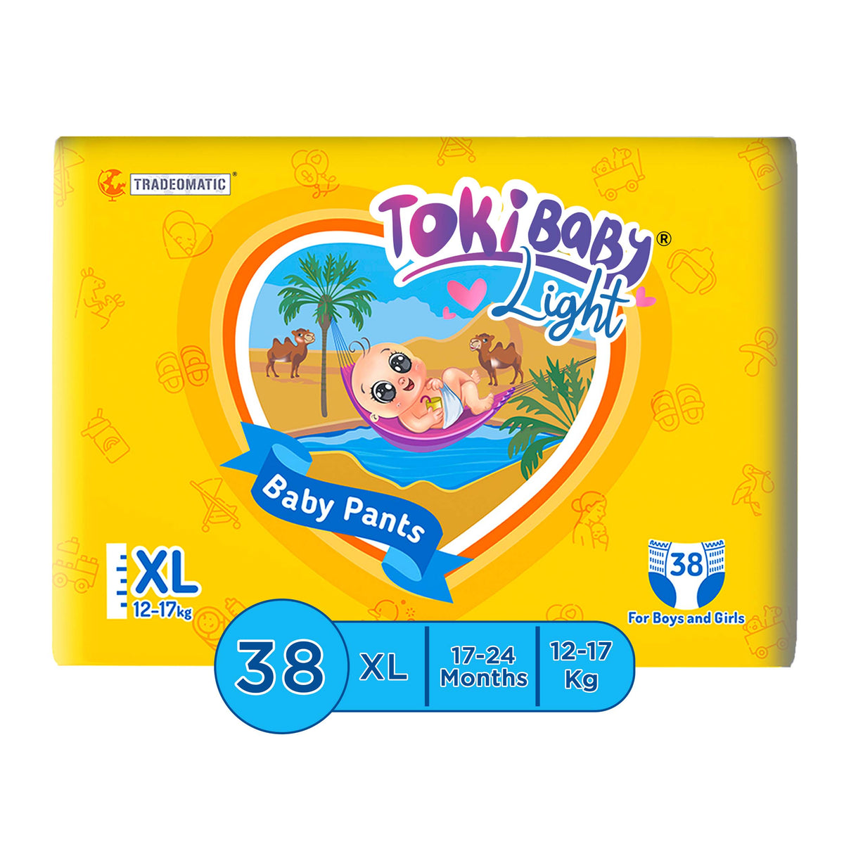 TokiBaby Light Semi-Premium Ultra-Thin Baby Pull up Diaper Pants