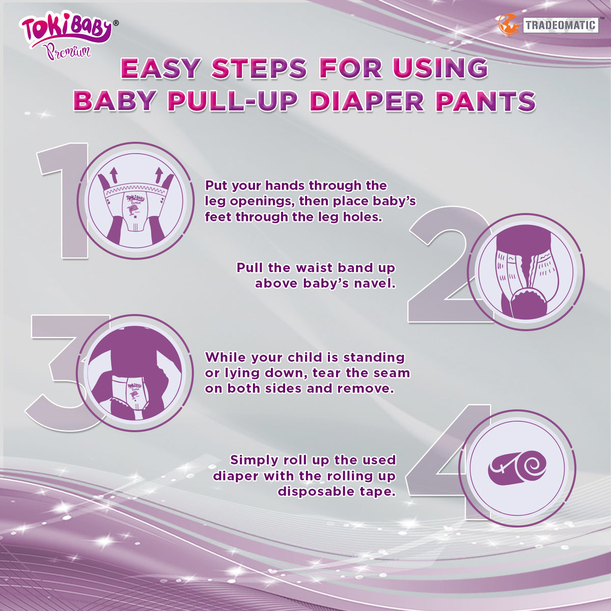 TokiBaby Premium Care Pants, Pant Style Baby Diapers, All-in-1 Diapers Pants (Copy)